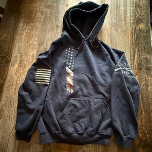 Grunt Style Dark Blue Patriotic Hoodie